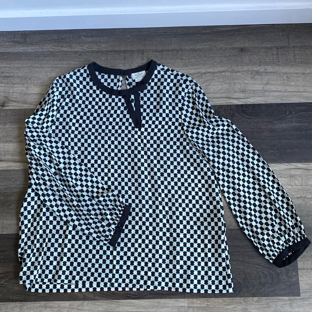 Kate Spade “Skirt the Rules” long sleeve blouse